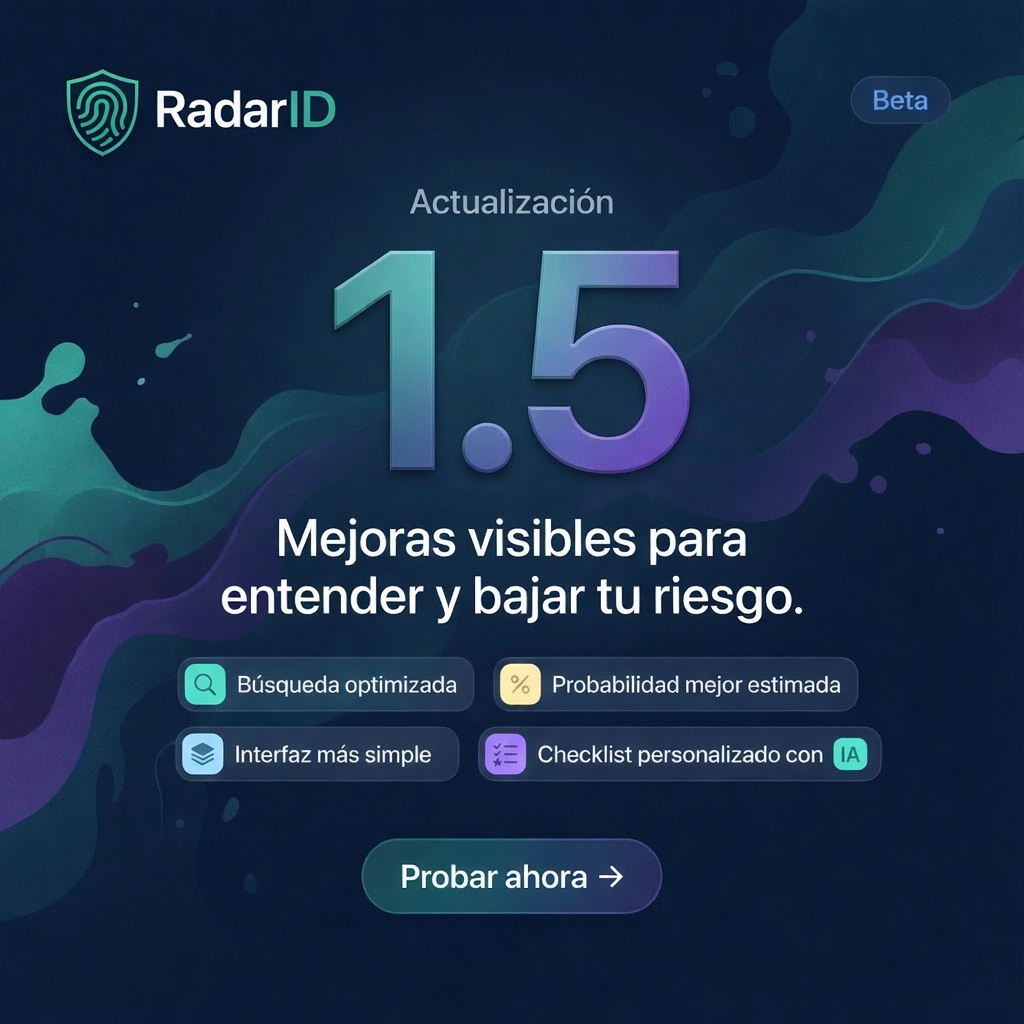 Vista ilustrativa de RadarID